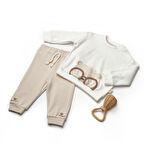 Sweatshirt & Pantolon Takım 8111 Vizon-Ekru