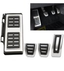 VW Golf 7 8 Passat B8 Tiguan 2 Touran 2 T-Roc T-Cross Arteon Polo 5 Uyumlu Geçme Manuel Pedal Seti 4 Parça Siyah Krom
