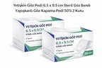 Yetişkin Göz Pedi 6.5 x 9.5 cm Steril Yapışkanlı Göz Bandı 50’li 2 Kutu Göz Kapama Pedi