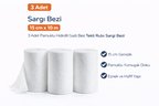 Sargı Bezi 15 cm x 10 m 3 Adet Pamuklu Hidrofil Gazlı Bez Rulo Sargı Bezi Seti
