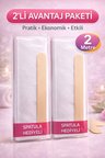 Biowet Ağda Bezi 2 Metre Spatula Hediyeli Epilasyon Bezi Dayanıklı Tüy Dökme Bezi 2'li Paket