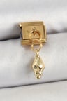 316L Çelik Sallantılı Deniz Kabuğu Model Gold Renk Charm