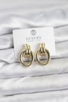 Gold Renk Pirinç Vintage Kadın Küpe