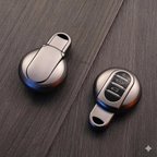 Mini Cooper-S Uyumlu Smart 3 Buton Silikon Oto Anahtar Kumanda Kabı Kılıf Gri
