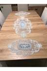 Salon Oda Takımı Dantelli Runner Set Üç Parça