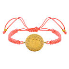 Gekas Kuyumculuk 22 Ayar Yeni Çeyrek Altın Açık Pembe Renkli İpli Bileklik