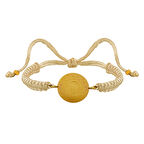 Gekas Kuyumculuk 22 Ayar Yeni Çeyrek Altın Krem Renkli İpli Bileklik