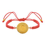 Gekas Kuyumculuk 22 Ayar Yeni Çeyrek Altın Pembe Renkli İpli Bileklik