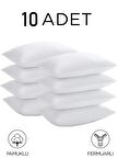 Beyaz Yastık Kılıfı 10'lu Fermuarlı Pamuklu byz10