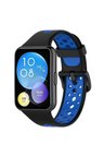 Watch Fit 2 Spor Delikli Kordon - Siyah-Mavi