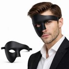 BUĞZ Siyah Yarım Erkek Maske – Phantom Parti & Balo Maskesi
