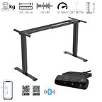 Bibus Yükseklik Ayarlanabilir Masa Çift Motorlu Mobil Kontrol Tablasız- Siyah