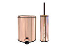 Primanova Cigo Çöp Kovası Tuvalet Fırçası Rose Gold