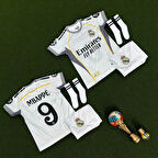 Real Madri’d Mbappe 2025/26 Sezon Çoraplı Futbol Çocuk Forması 3’lü Set