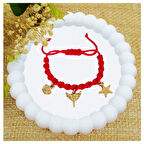 Mikail Meleği - Yıldız - Çanta Objeli Makrome Örme Kadın Halhal