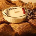 Soya Wax %100 Doğal Mum Cam Kase 