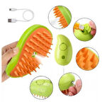 Buharlı Kedi Köpek Fırçası Şarjlı Buharlı Kedi, Köpek ve Tüm Tüylü Evcil Hayvanlar İçin İdeal Yıkama Fırçası, Tarağı 