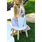 Montessori Çocuk Beyaz Bunny Sandalye