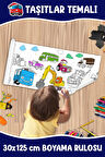 Büyük Taşıtlar Temalı Boyama Rulosu 30x125 CM