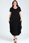 Jumbo Kısa Kol Elbise