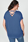 Sırt Çapraz Kısa Kol Bluz