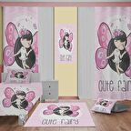 cute fairy
 Desenli Çocuk Odası Takım Perde (iki Kanat),Yatak Örtüsü,Yastık,Kırlent ,Halı,Tablo