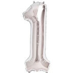 1 Rakam Folyo Balon Gümüş  40 İnç