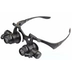 Gözlük Modeli 10x 15x 20x 25x Lens,2led Işıklı,büyüteç