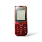 Nokia C2-00 Kasa Nokia C2-00 Uyumlu Kasa Bordo Renk Orta Kasa ön kapak Arka Kapak Tuş Takımı Full Set