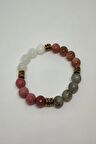 Sertifikalı Ay Taşı, Güneş Taşı, Labradorit, Rodonit, Hematit Doğaltaş Bileklik