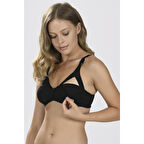 MARSiLYAN- Siyah Dikişsiz Emzirme Sütyeni