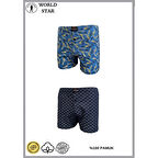 MARSiLYAN- 2'li Likralı Pamuklu Renkli Erkek Boxer