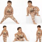 Northcity 2-5 Yaş Kapşonlu Baskılı 2 Li Çocuk Takımı - Pamuklu, Antialerjik ve Güvenli Modeller
