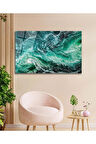 Deniz Dalga Manzara Cam Tablo , Ev Ofis Salon Hediyelik Duvar Dekoru