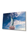 Özgürlük Heykeli Cam Tablo 4mm Dayanıklı Temperli Cam, Statue of Liberty Glass Wall Decor