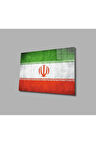 İran Cam Tablo 4mm Dayanıklı Temperli Cam, Iran Flag Glass Wall Art