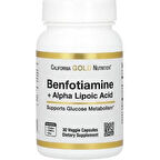 California Gold Nutrition, Benfotiamine + Alpha Lipoic Acid, 30 Vegetarian Capsules