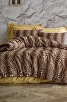 Çeyiz Diyarı Heri Çift Kişilik Nevresim Takımı Kahverengi