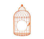 Büyük Ferforje Yarım Kafes Turuncu