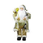 Baklava Desenli Noel Baba Altın 60 cm