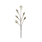 Yılbaşı Süsü Konik Dal Altın Beyaz 65 cm