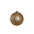 Yılbaşı Süsü Simli Top Bronz 20 cm