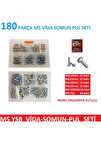 M5 Ysb Vida Somun Pul Seti 180 Adet -Organizer Kutulu