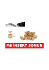 Insert M6 Çakma Somun-Iç Somun- Prinç Somun 100 Adet
