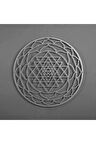 Sri Yantra Kutsal Daire Metal Duvar Dekoru
