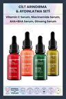 Cilt Arındırıcı Aydınlatıcı 4'lü Set - Vitamin C Serum Peeling Etkili Leke Karşıtı Sıkılaştırıcı