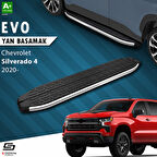 S-Dizayn Chevrolet Silverado 4 Evo Krom Yan Basamak 213 Cm 2020 Üzeri A+ Kalite