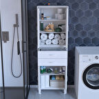 Modilayn SOFT ERA 55 x 187,9 x 32,5 cm Kapaklı Ve Çekmeceli Çok Amaçlı Banyo & Mutfak Dolabı