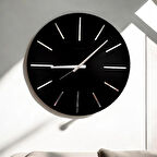 50X50 cm Kabartmalı Aynalı Pleksi Duvar Saati - Quartz Mekizma, Şık ve Modern Ahşap Tasarım