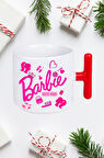 Enter Mode Barbie Baskılı Kırmızı T Saplı Kupa Bardak Porselen Çay Kahve Fincanı